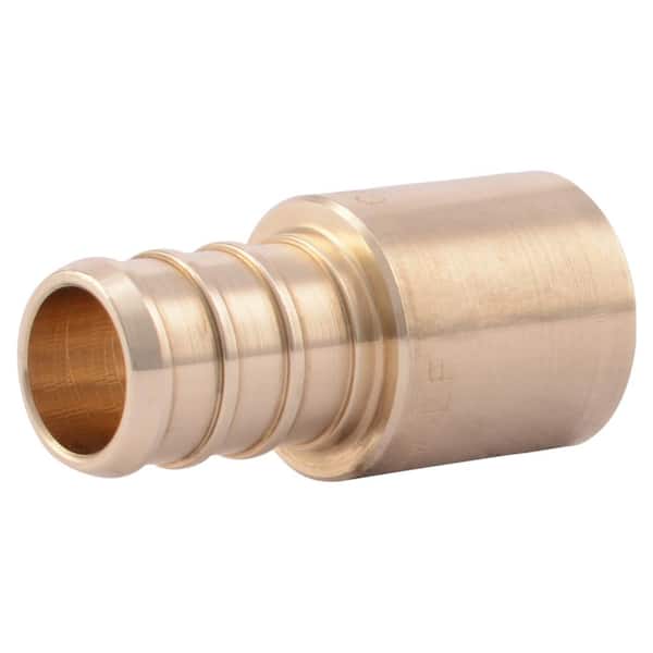 SharkBite 1/2 in. PEX Barb x 1/2 in. Male Brass Sweat Adapter Fitting (25-Bag)