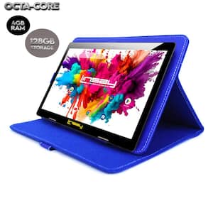 10.1 in. High End Octa Core Tablet 128GB Android 13 with Blue Style Case