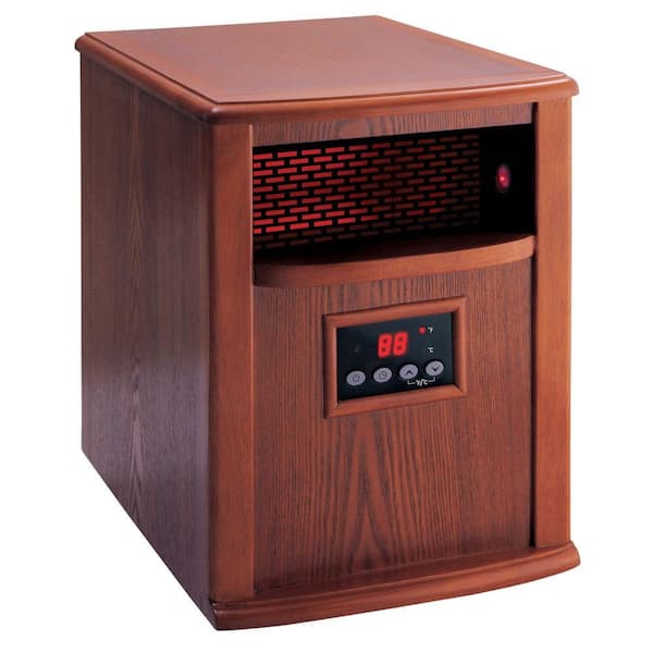 American Comfort 1500-Watt Portable Infrared Heater Solid Wood construction - Tuscan