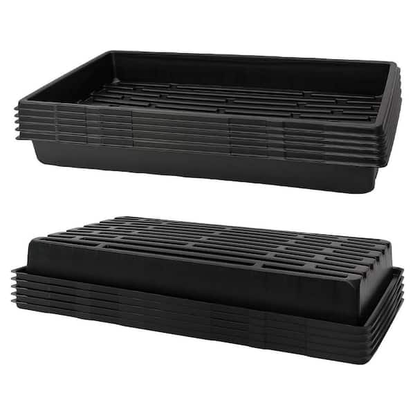 10-Pack Extra Thick Heavy Duty Seed Starting Trays No Holes Reusable for Microgreens Seedlings Plant Germination