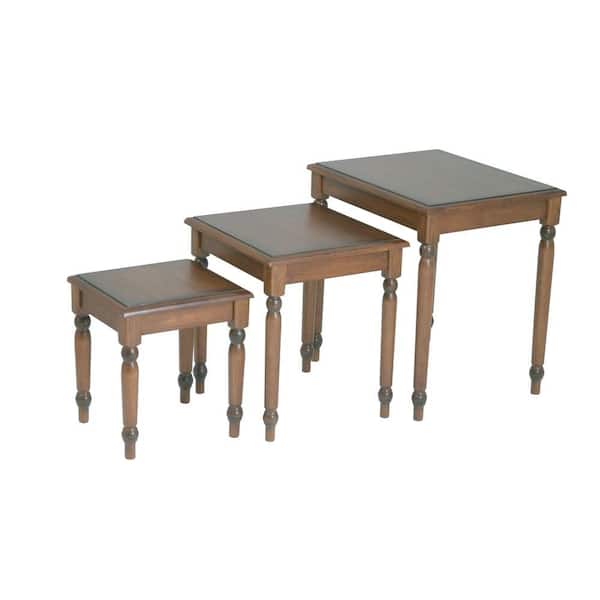 OSPdesigns Knob Hill Antique Cherry 3-Piece Nesting End Table