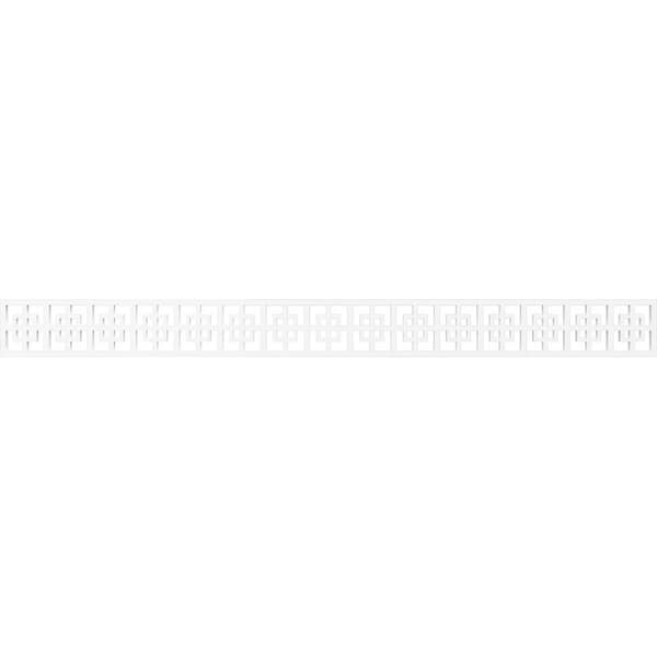 Ekena Millwork Cambridge Fretwork 0.375 in. D x 46.375 in. W x 4 in. L PVC Panel Moulding