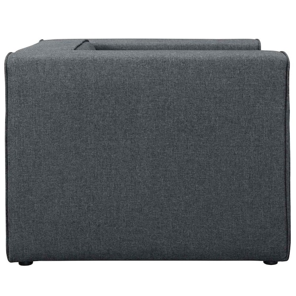 Mingle Gray Upholstered Fabric Armchair