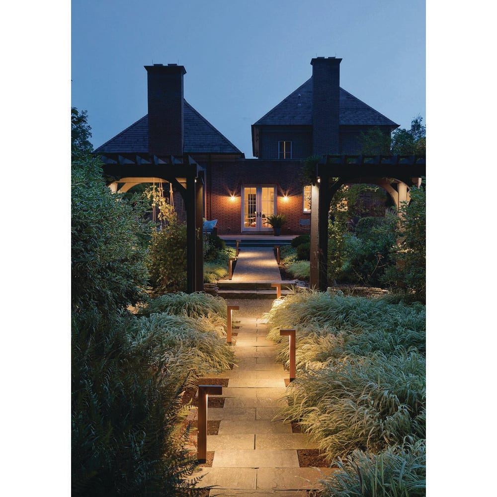 Bronze LED Pathway Light with Etched Glass Lens