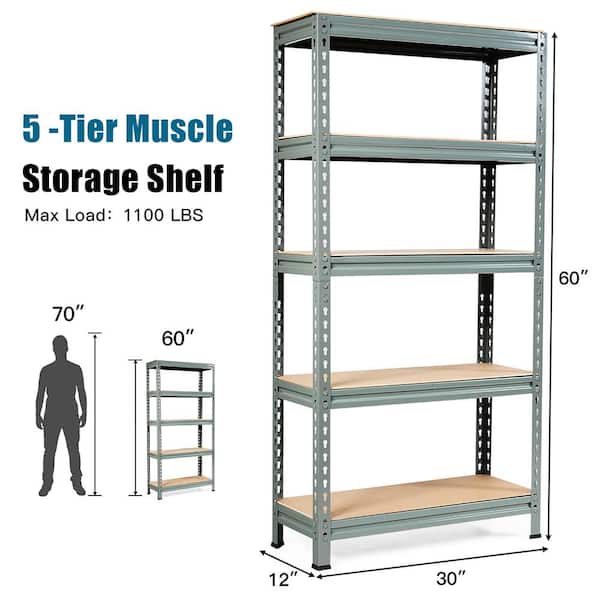 LISSIMO 3- Tier Garage Shelving Heavy Duty Storage Shelves for