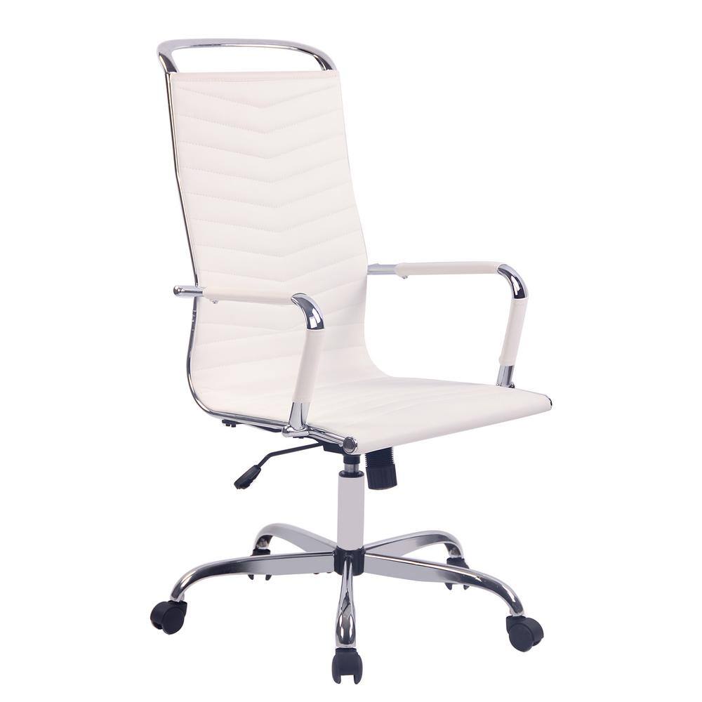 white pu office chair