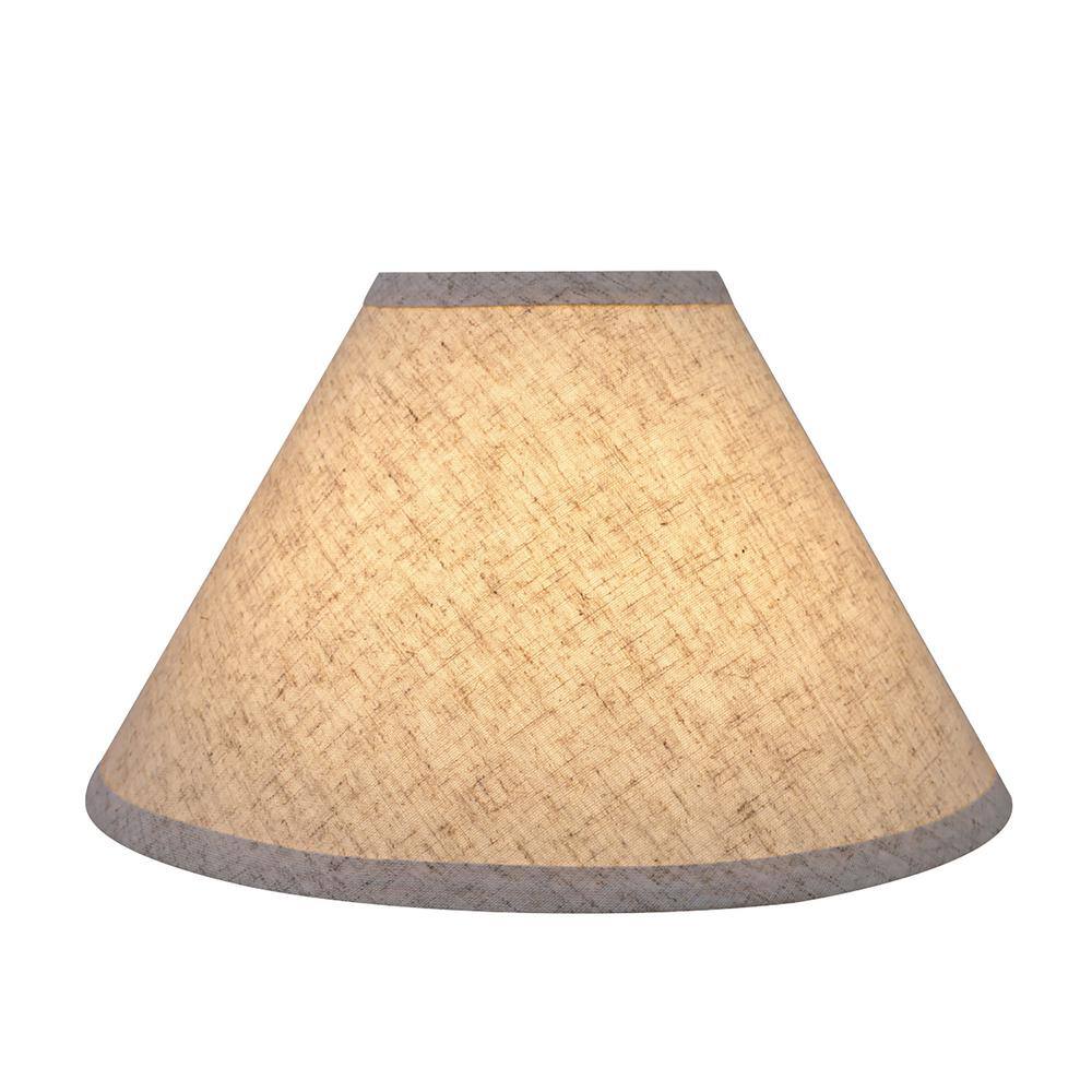 Beige Linen 11'' Empire Lamp Shade with Textured Finish