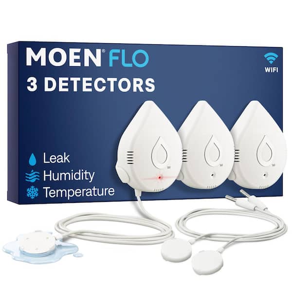 Flo Detector, WiFi Enabled Water and Moisture Sensor, 3-Piece