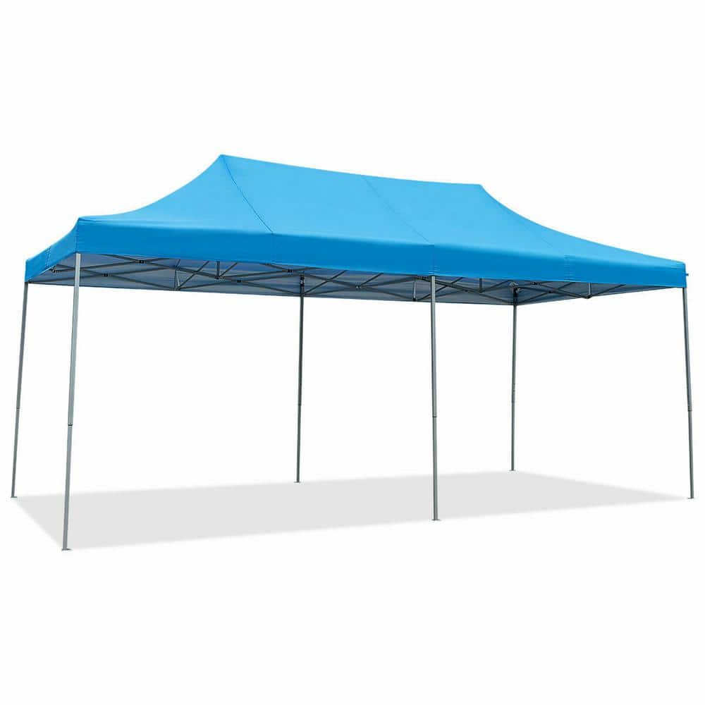 CASAINC 10 ft. x 20 ft. Blue Carport Tent Pop Up Wedding Tent Folding