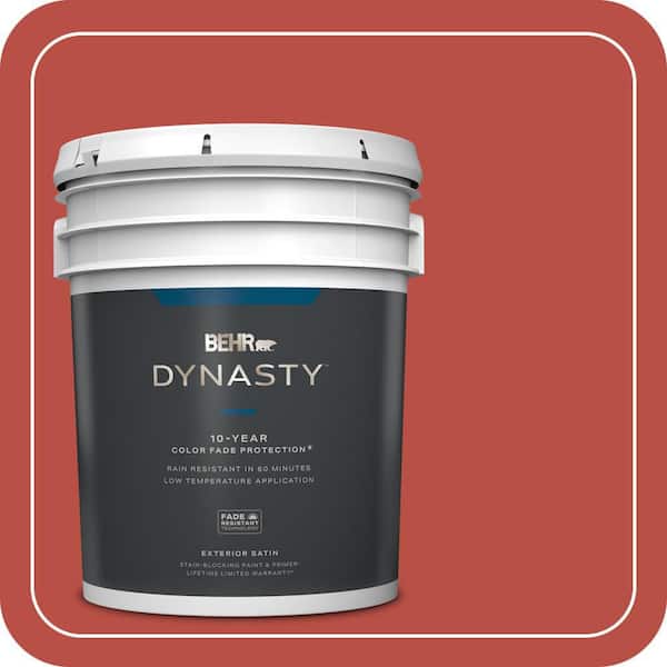 BEHR DYNASTY 5 gal. #T14-20 Amaryllis Satin Enamel Exterior Stain-Blocking Paint & Primer