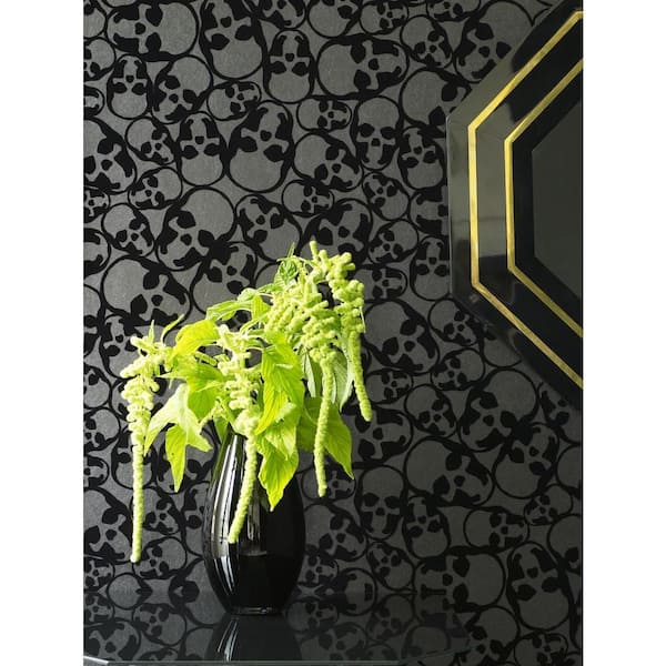 Graham & Brown Black Paper Non-Pasted Wallpaper Roll (Covers 56 Sq. Ft.) 19911 - The Home Depot Graham & Brown Black Paper Non-Pasted Wallpaper Roll (Covers 56 Sq. Ft.) 19911 - The Home Depot