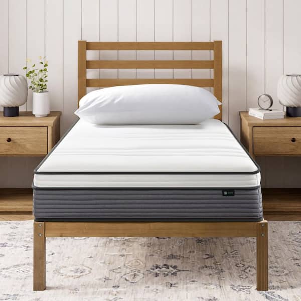 Medium Firm Support Twin Euro Top Pocket Spring Hybrid 10 in. Mattress