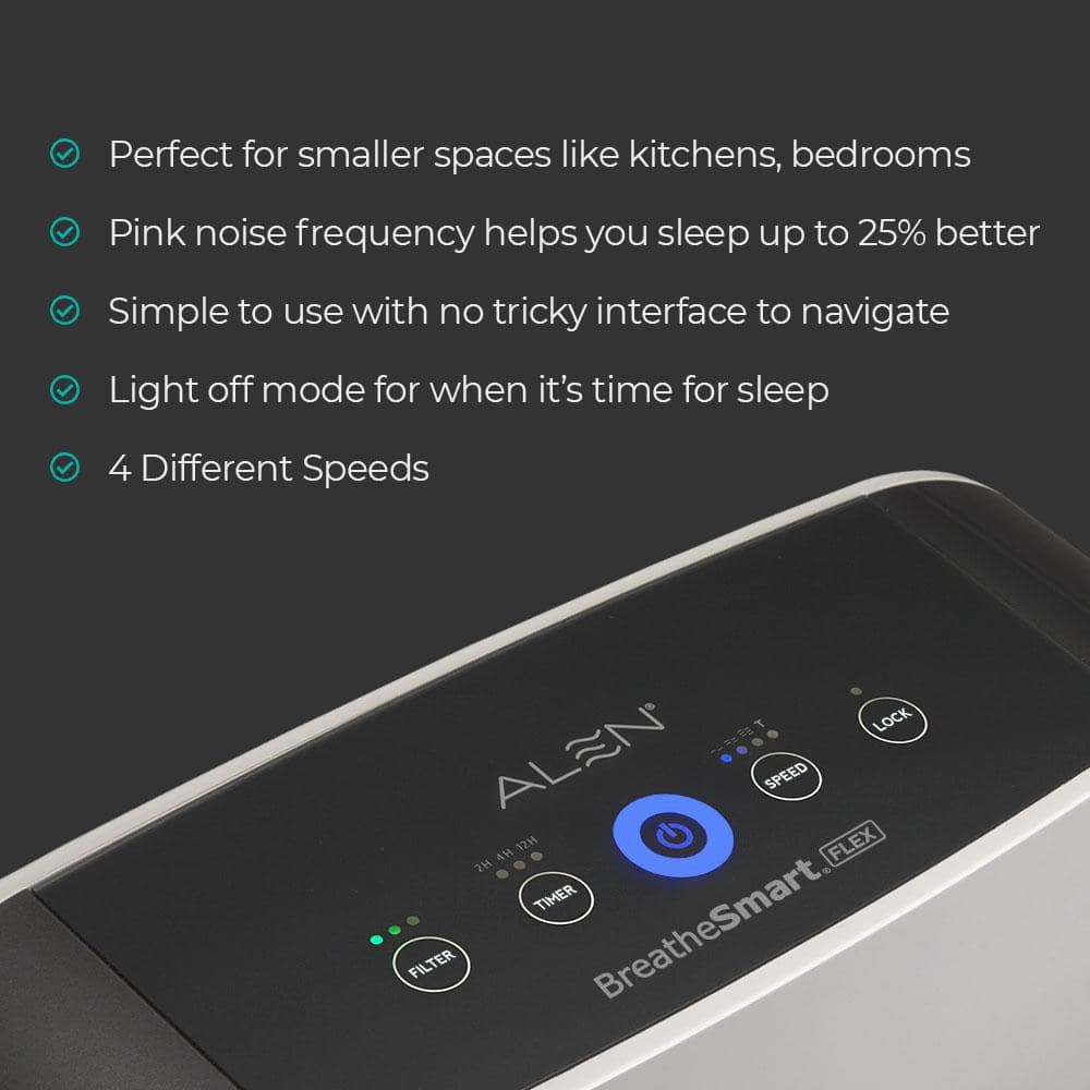 Graphite HEPA Tower Air Purifier with Brushed Stainless Finish