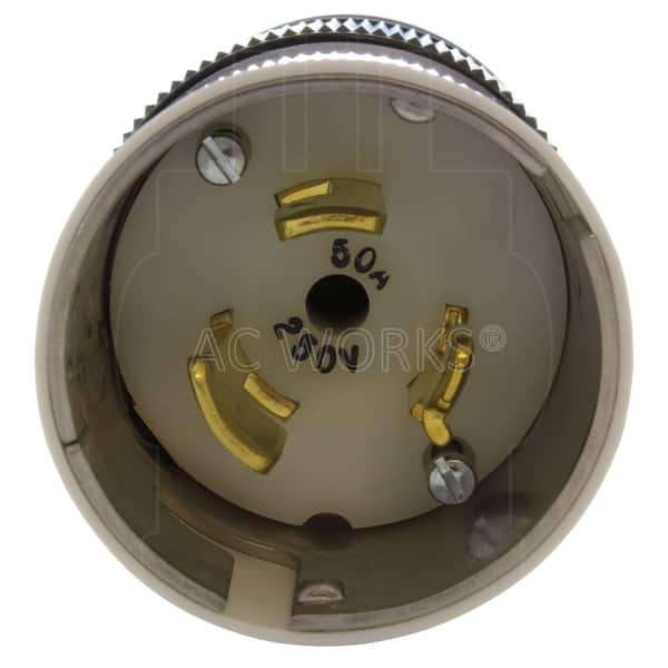 AC WORKS California Standard CS8265 50A 250V 3-Wire Locking Male