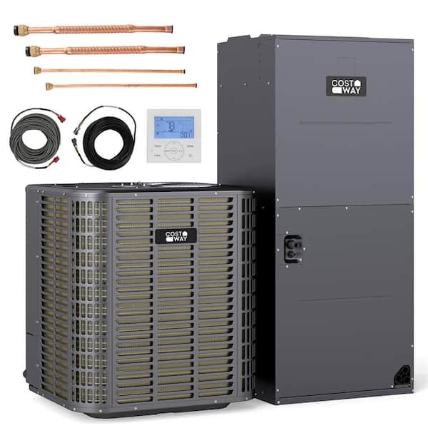 5 Ton 17 SEER2 Central Air Conditioner Heat Pump System with Air Handler Unit
