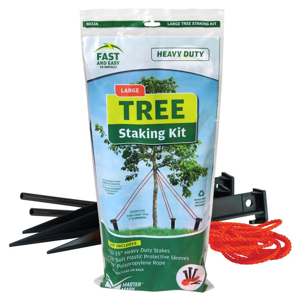 Heavy Duty Plastic Tree Staking Kit with Rope