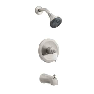 Teapot Single-Handle Tub and Shower Faucet in Brushed Nickel (Valve Included)