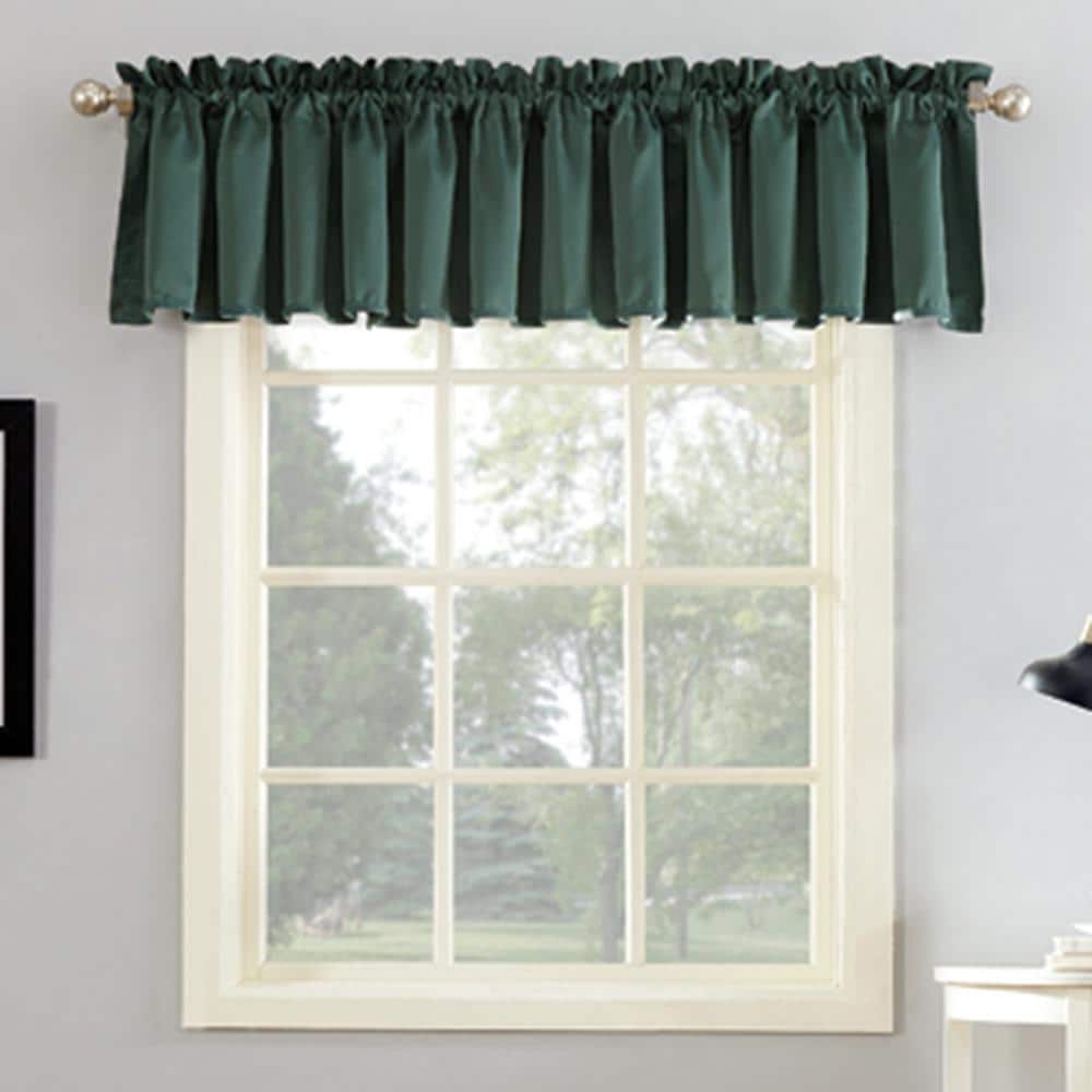 Everglade Green Room Darkening Rod Pocket Curtain Valance