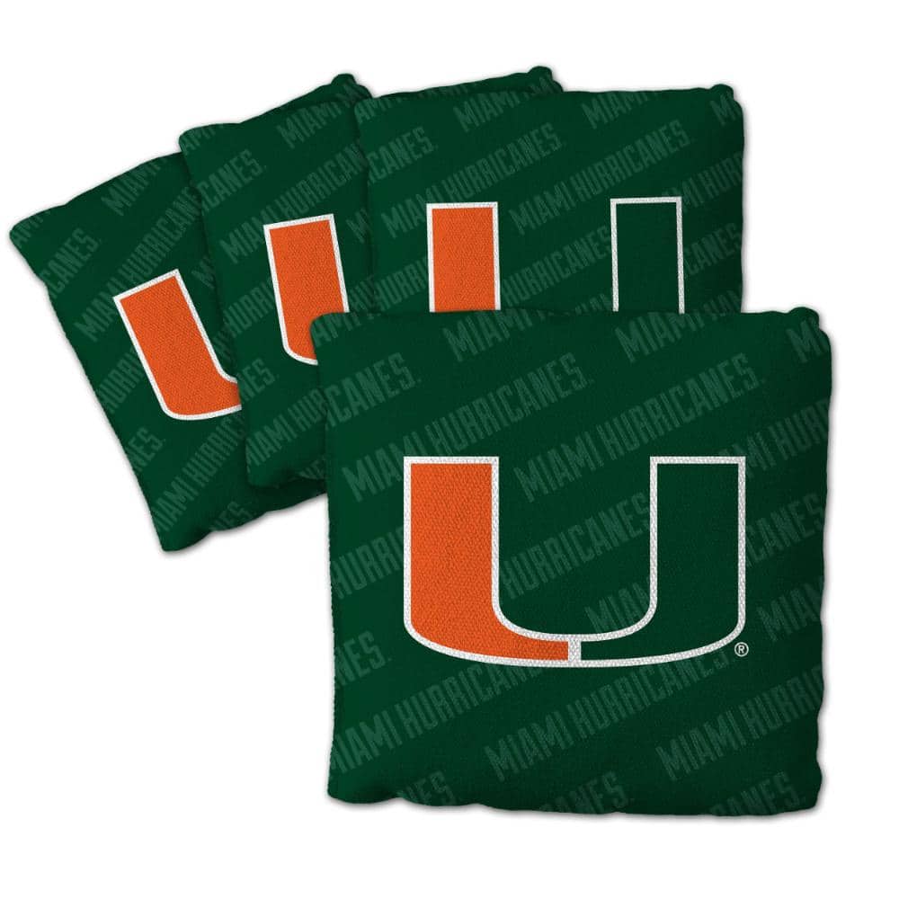 Miami Hurricanes Green Bean Bags 4pk product image for price tracking