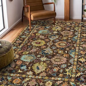 Empress Brown 2 ft. x 3 ft. Western Area Rug