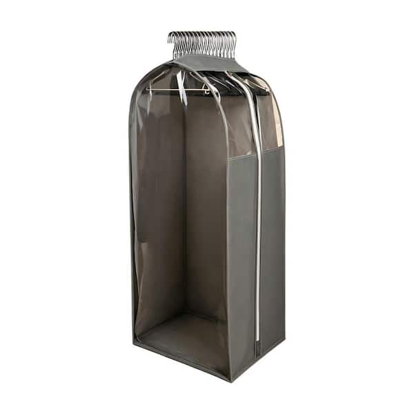 Clear Garment Bag, 60 in. Height, 15 in. Gusseted, Dustproof Sealed Cover with Heavy-Duty Side Zipper, 4-Pack