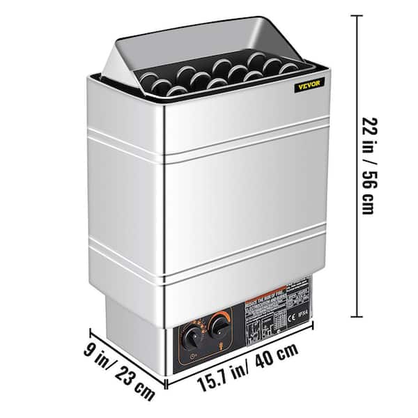 VEVOR Sauna Heater 220 V-240 V 6000-Watt Max.  cu. ft. Dry Sauna Heater  with Internal Controller for Spa Shower Bath SNL6KWBXG430NK001V4 - The Home  Depot