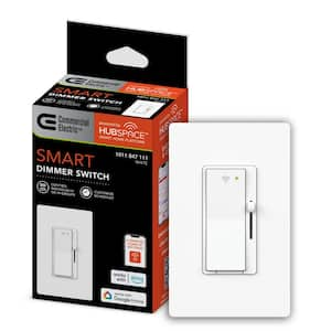 Smart Universal White Single-Pole Paddle Dimmer Light Switch, Powered by Hubspace (1-pack)