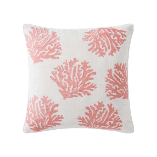 Coral Island 1-Piece Coral Slab Square 20x20 Throw Pillow