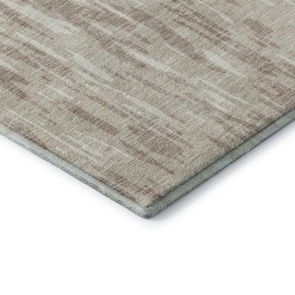 Mayfield Premium Machine Washable Abstract AMF945 Ivory 5 ft. x 7 ft. 6 in. Area Rug