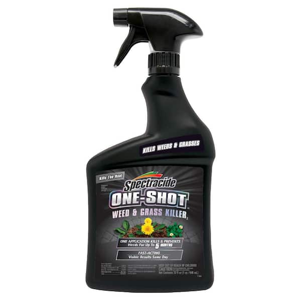 Spectracide One Shot Weed and Grass Killer 32oz No Mix Ready-To-Use Spray Kills the Root