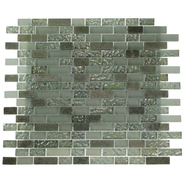Ivy Hill Tile Pattern 12 in. x 12 in. x 8 mm Marble and Glass Mosaic Floor and Wall Tile