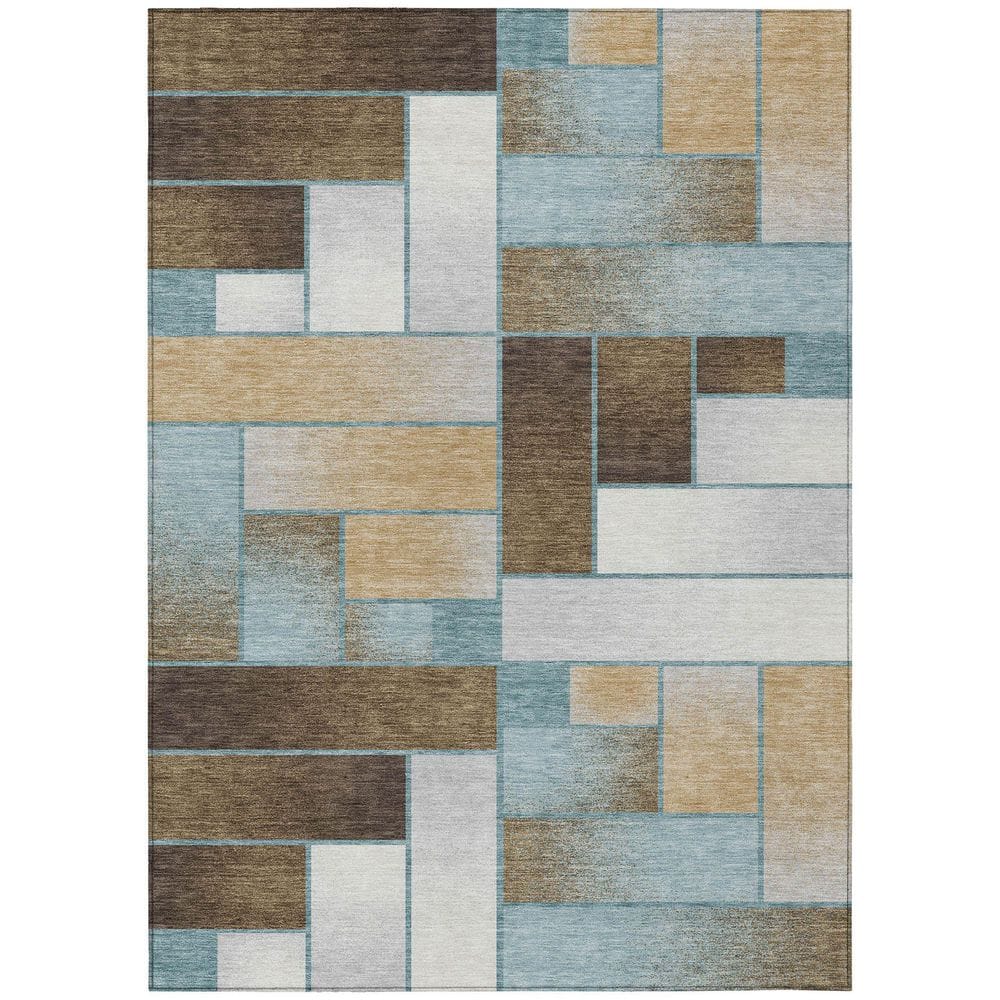 Chantille Machine Washable Indoor/Outdoor Abstract ACN2709 Teal 5 ft. x 7 ft. 6 in. Area Rug price history on PriceWatchPro