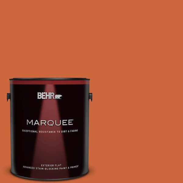 BEHR MARQUEE 1 gal. #S-H-250 Pumpkin Patch Flat Exterior Paint & Primer