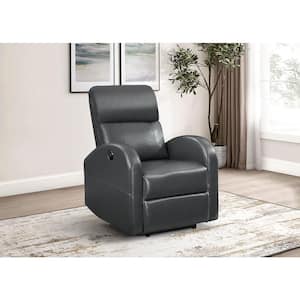 Grant Gray Faux Leather Upholstered Power Recliner Chair