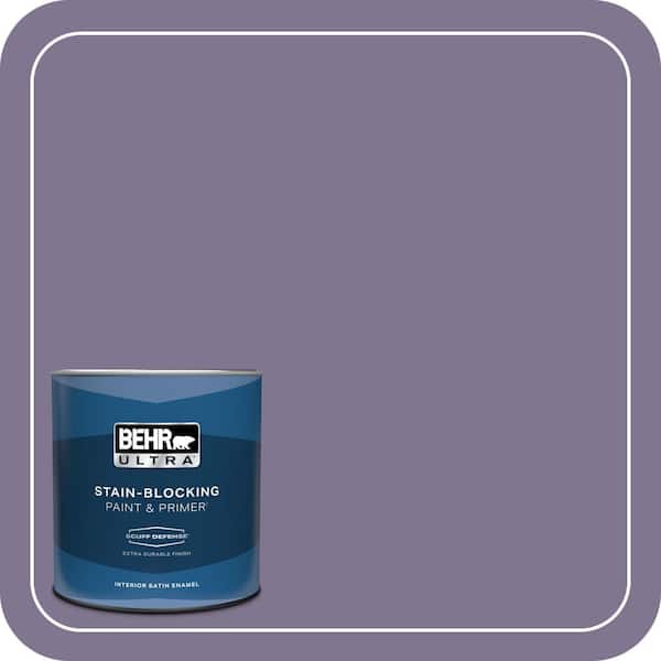 BEHR ULTRA 1 qt. #650F-5 Purple Statice Extra Durable Satin Enamel Interior Paint & Primer