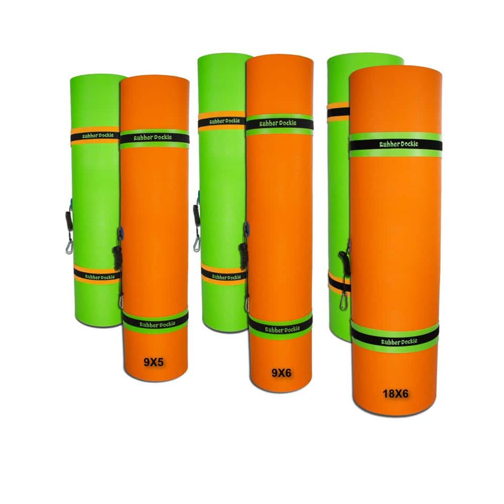 9x5 Foot Orange and Green Floating Water Mat Pad
