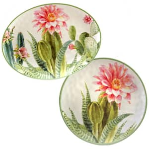 Desert Beauty Set 14 in. Assorted Colors Melamine Platters (Set of 2)