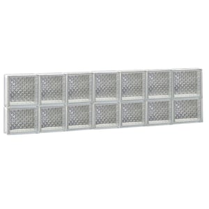 44.25 in. x 13.5 in. x 3.125 in. Frameless Diamond Pattern Non-Vented Glass Block Window