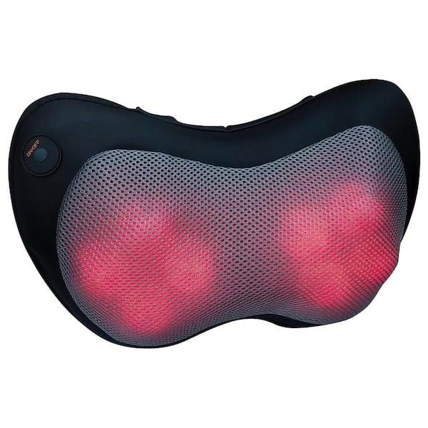 SMAXPRO™ Shiatsu Massage Pillow with Heat, Small Portable Massager for  Neck, Shoulders, Back, Foot and Lumbar, Kneading