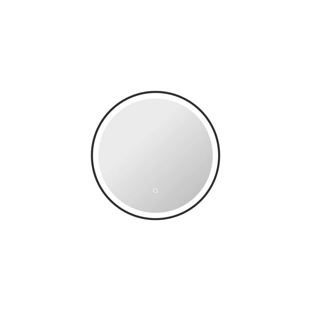 24 in. W x 24 in. H Round Framed LED Wall Mirror in Black price history on PriceWatchPro