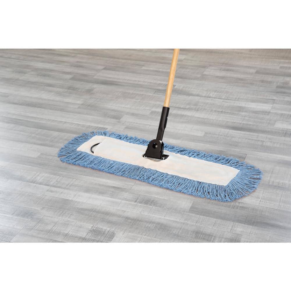 Heavy Duty 24" Cotton Dust Mop with 60" Wood Handle