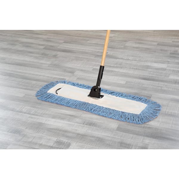 Tidy Tools Commercial Dust Mop & Floor Sweeper, 48 in. Dust Mop for  Hardwood Floors, Reusable Dust Mop Head, Wooden Broom Handle, Industrial  Dry Mop