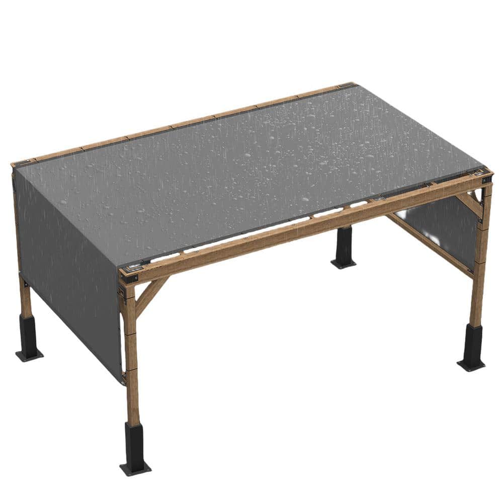 10 ft. x 13 ft. Grey Waterproof Pergola Cover Replacement Sun Shade Canopy 260 GSM Cloth with Weighted Rods Hardware TMD price history on PriceWatchPro