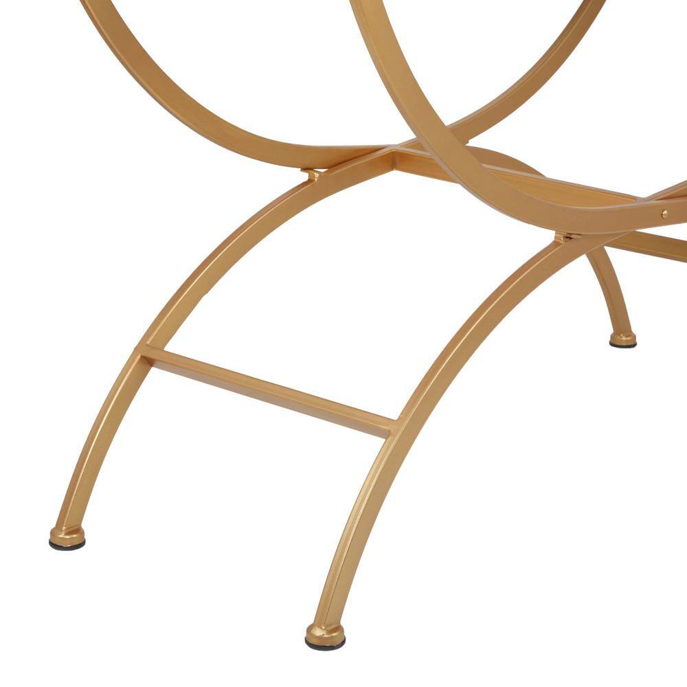Sleek Pine & Metal Console Table with Dual Storage Drawers, White & Gold