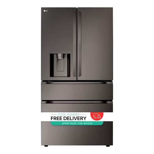29 cu. ft. SMART Standard Depth MAX French Door Refrigerator with Full Convert Drawer in Black Stainless Steel