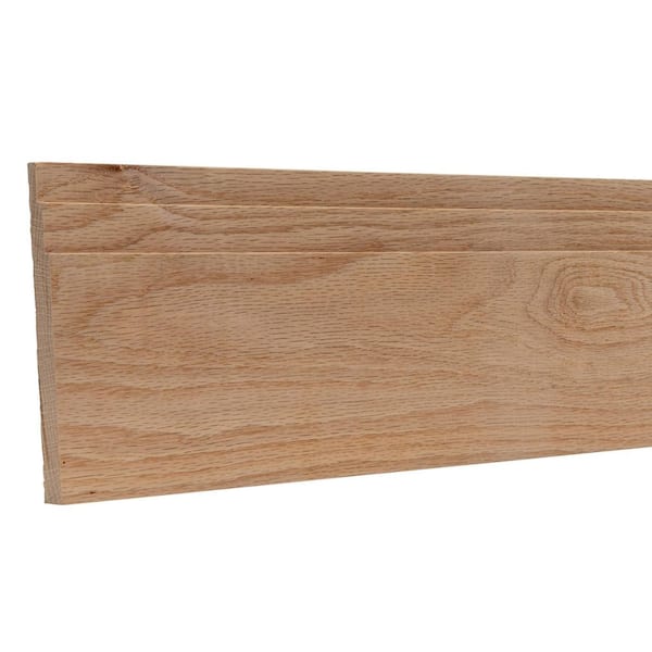 0.5625 in. D x 5.5 in. W x 92 in. L Unfinished Red Oak Wood Duncan Sawtooth Base Moulding