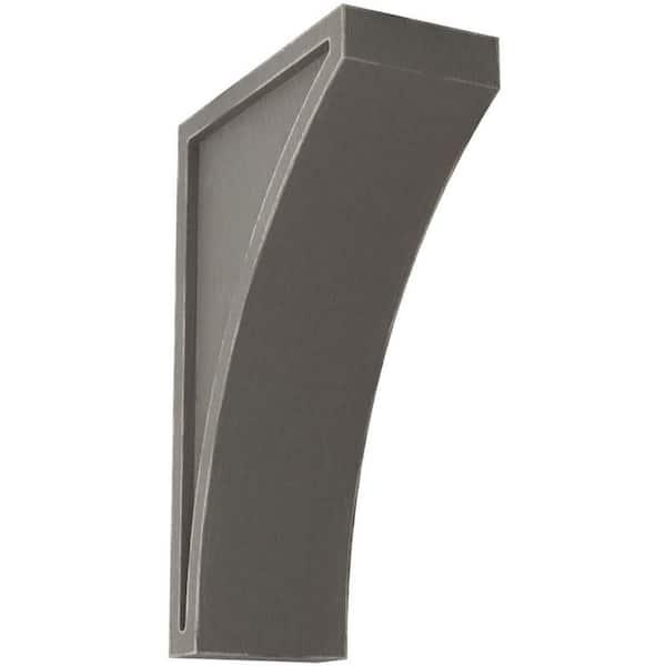 Ekena Millwork 3 in. x 10 in. x 6-1/2 in. Reclaimed Grey Large Lawson Wood Vintage Decor Corbel