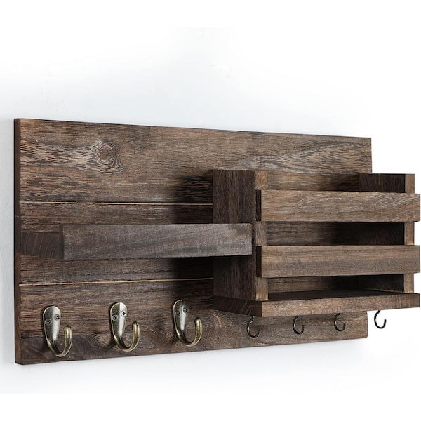Cubilan 16.5 in. W x 3.5 in. D Decorative Wall Shelf, Brown Wall ...