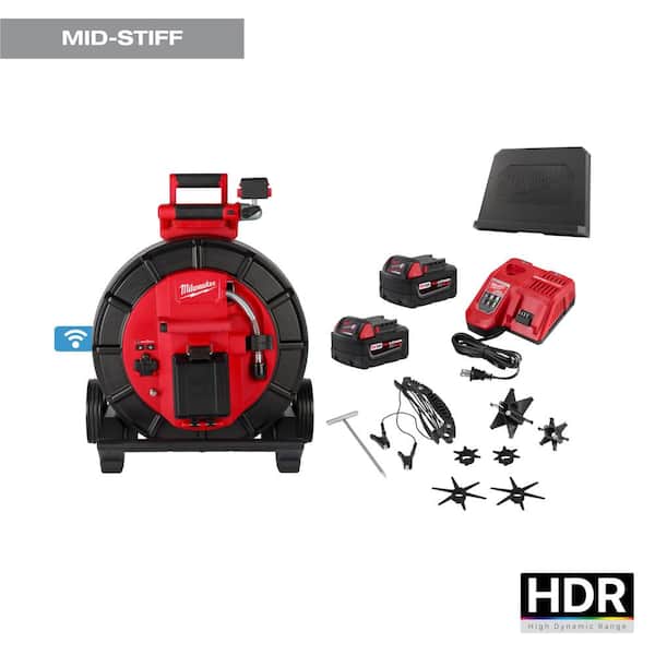 M18 18-Volt Lithium-Ion Cordless 200 ft. Mid-Stiff Pipeline Sewer Camera System Kit with Batteries and Charger