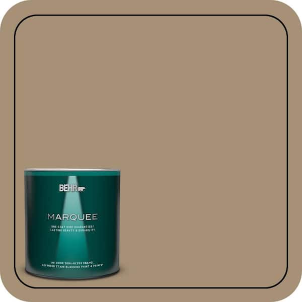BEHR MARQUEE 1 qt. #N300-5 Hidden Treasure One-Coat Hide Semi-Gloss Enamel Interior Paint & Primer